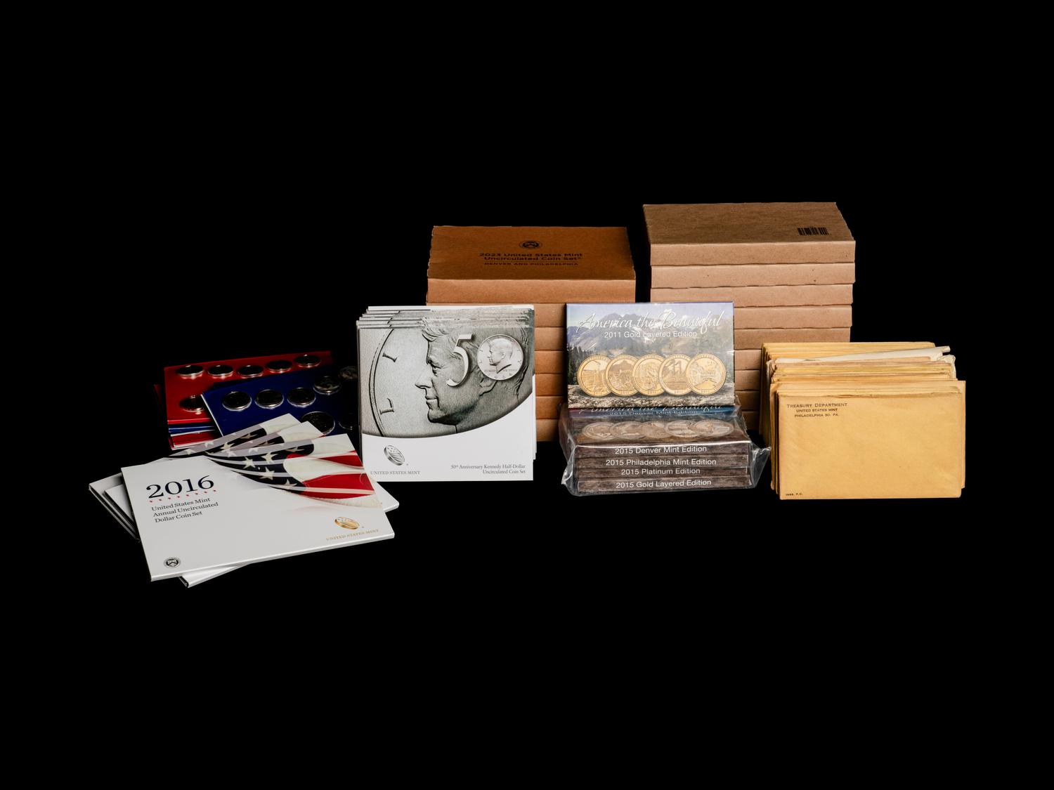 A Very Large Collection of U.S. Mint Issued Uncirculated and Proof Sets