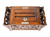 An English Mother-of-Pearl Inset Mahogany Letter Box — 19TH CENTURY