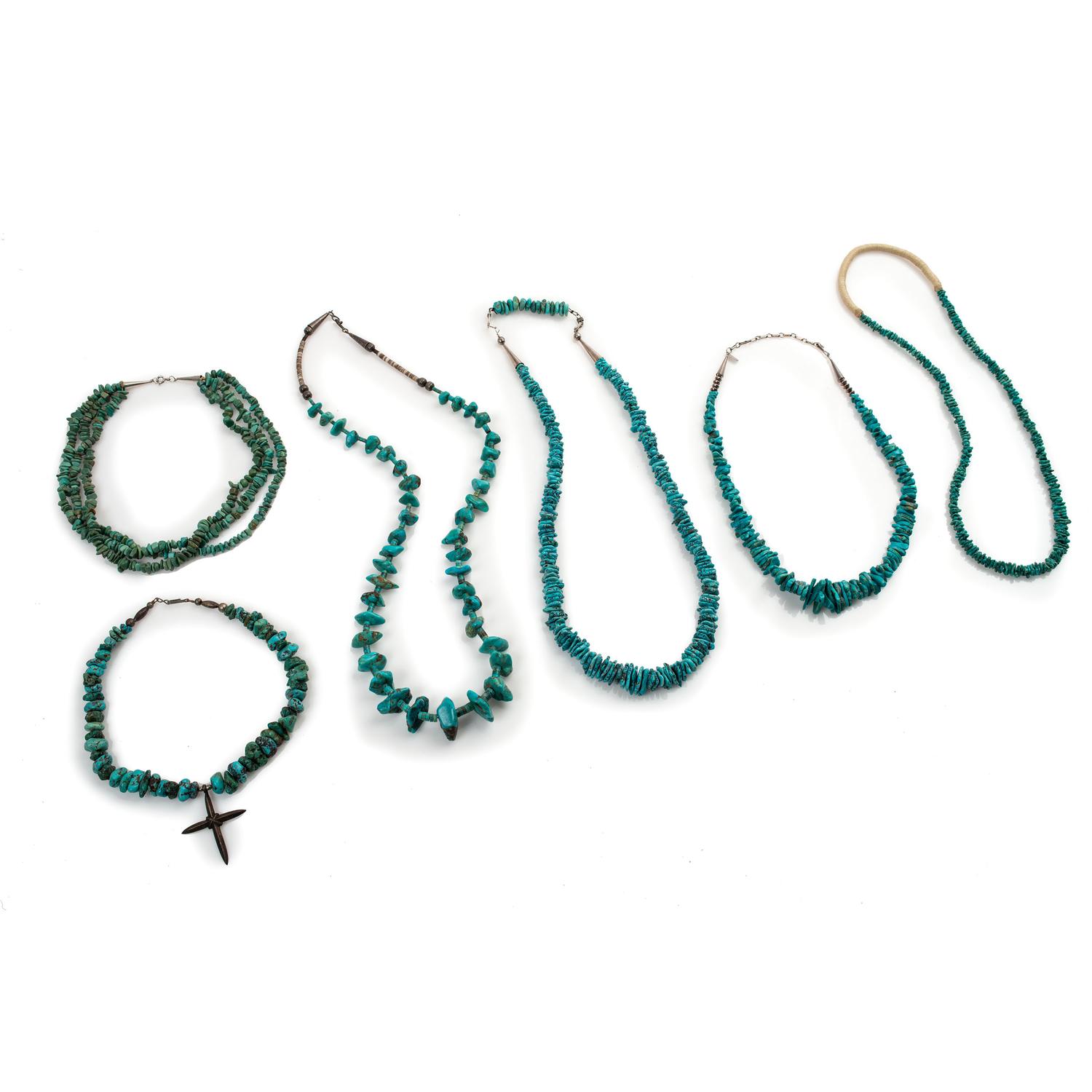 Pueblo-Style Turquoise Nugget Necklaces