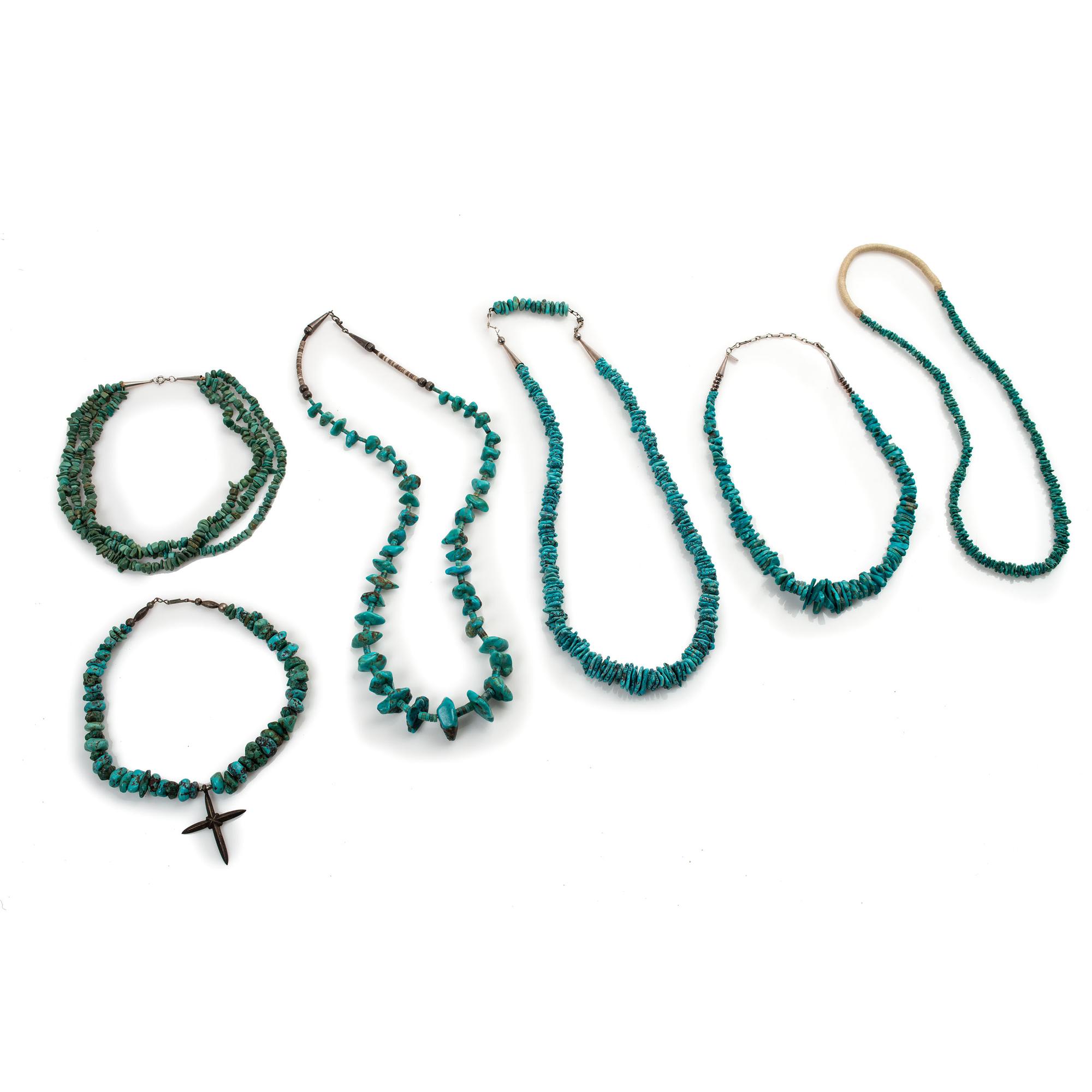 Pueblo-Style Turquoise Nugget Necklaces