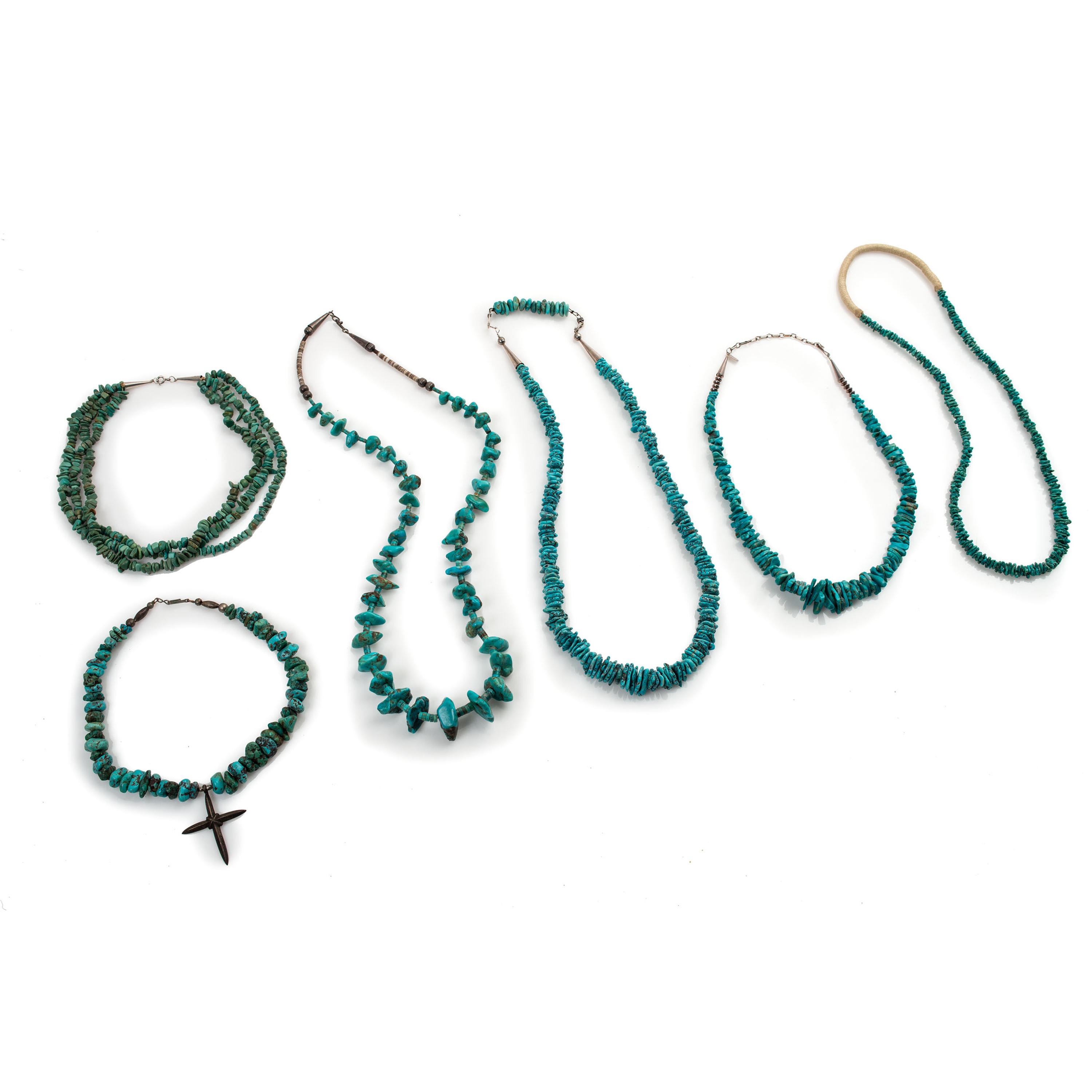 Pueblo-Style Turquoise Nugget Necklaces