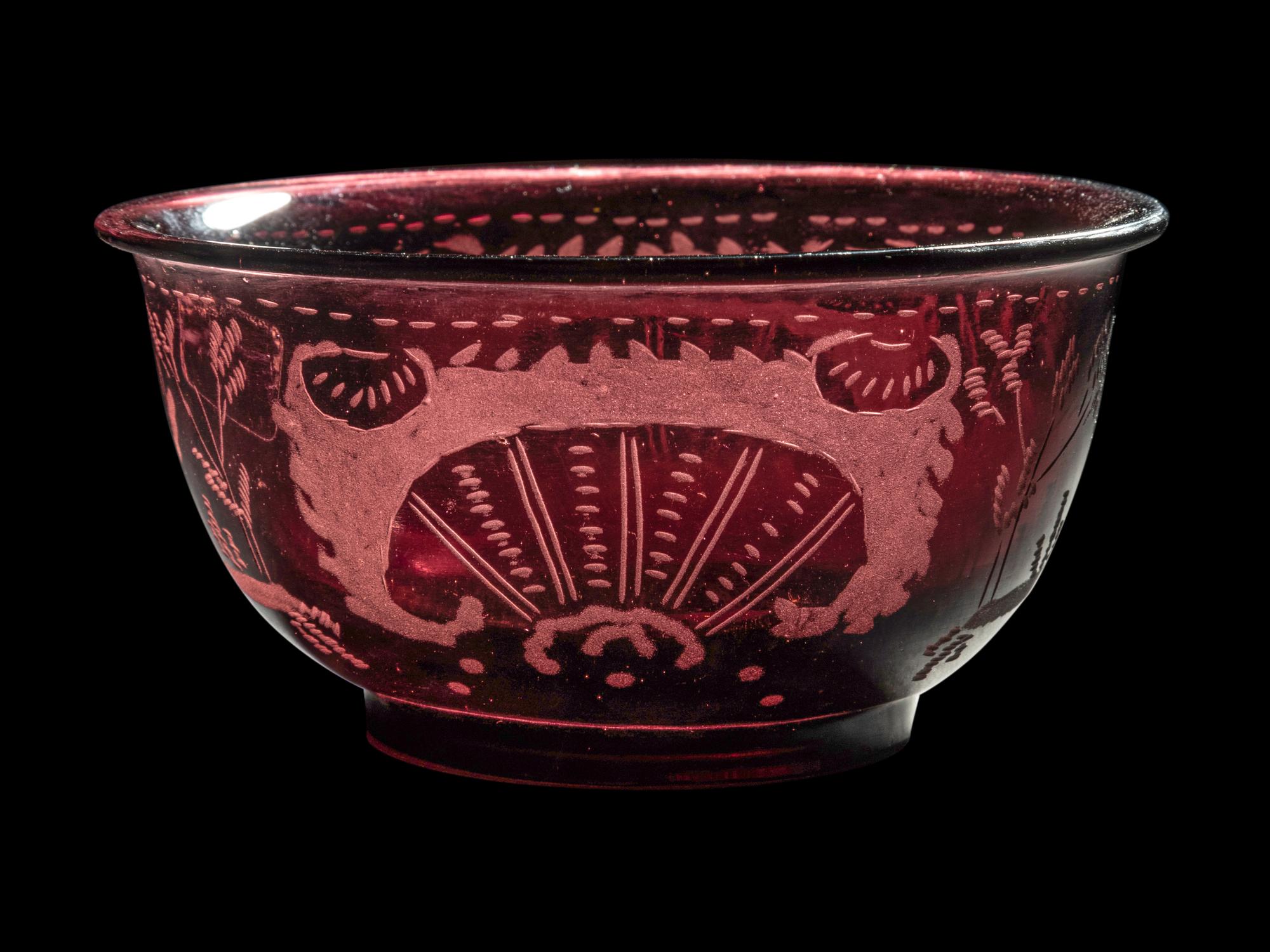 A Chinese Ruby-Red Peking Glass Bowl