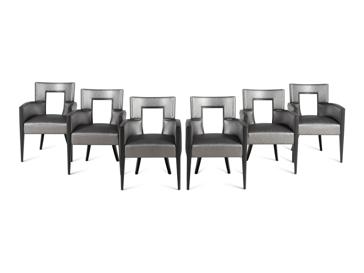 A Set of Six Contemporary Dining Chairs