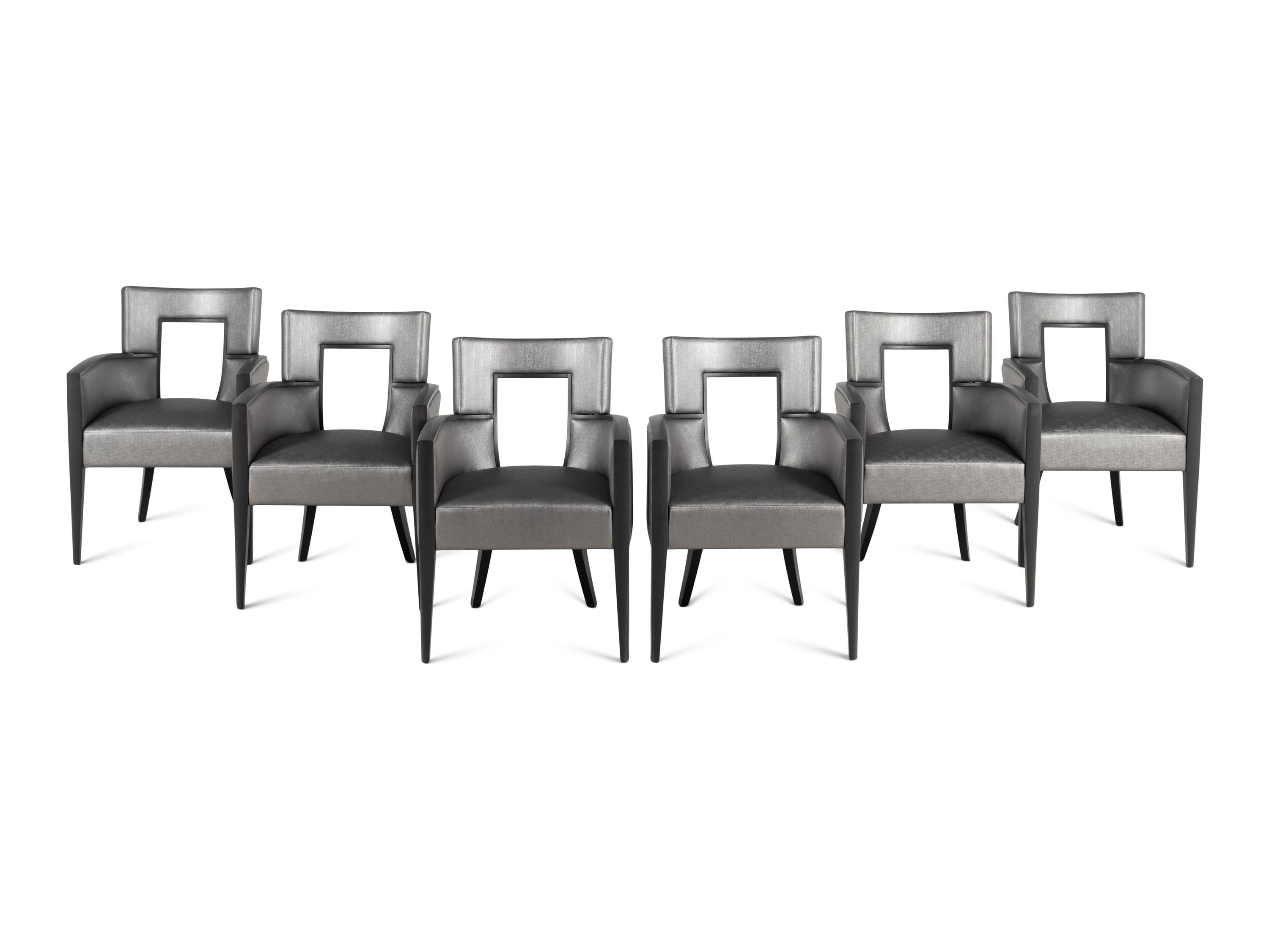 A Set of Six Contemporary Dining Chairs