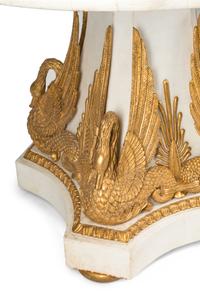 An Italian Parcel Gilt Table with a Specimen Marble Top