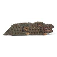 A Found Object Alligator-Form Bird House
