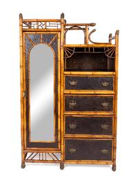 A Victorian Aesthetic Bamboo Cabinet — EARLY 20TH CENTURY