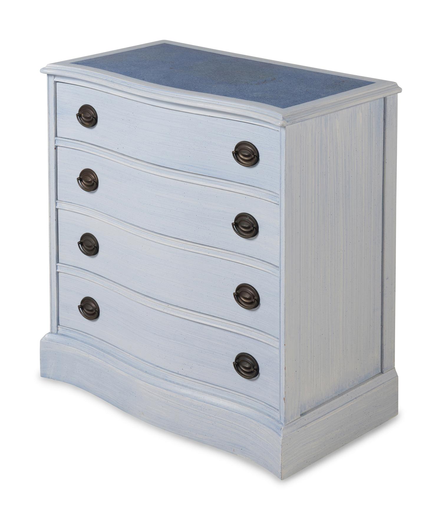 A Pair of Blue Painted Chests of Drawers