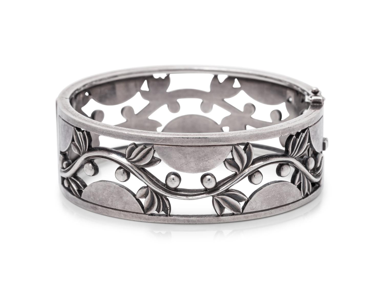 GEORG JENSEN, HARALD NIELSEN, STERLING SILVER BANGLE BRACELET