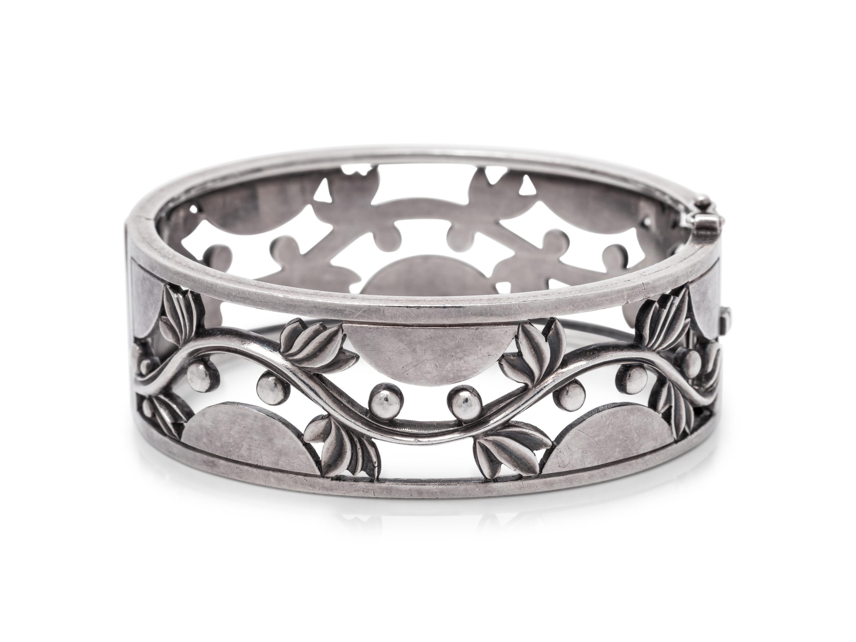 GEORG JENSEN, HARALD NIELSEN, STERLING SILVER BANGLE BRACELET