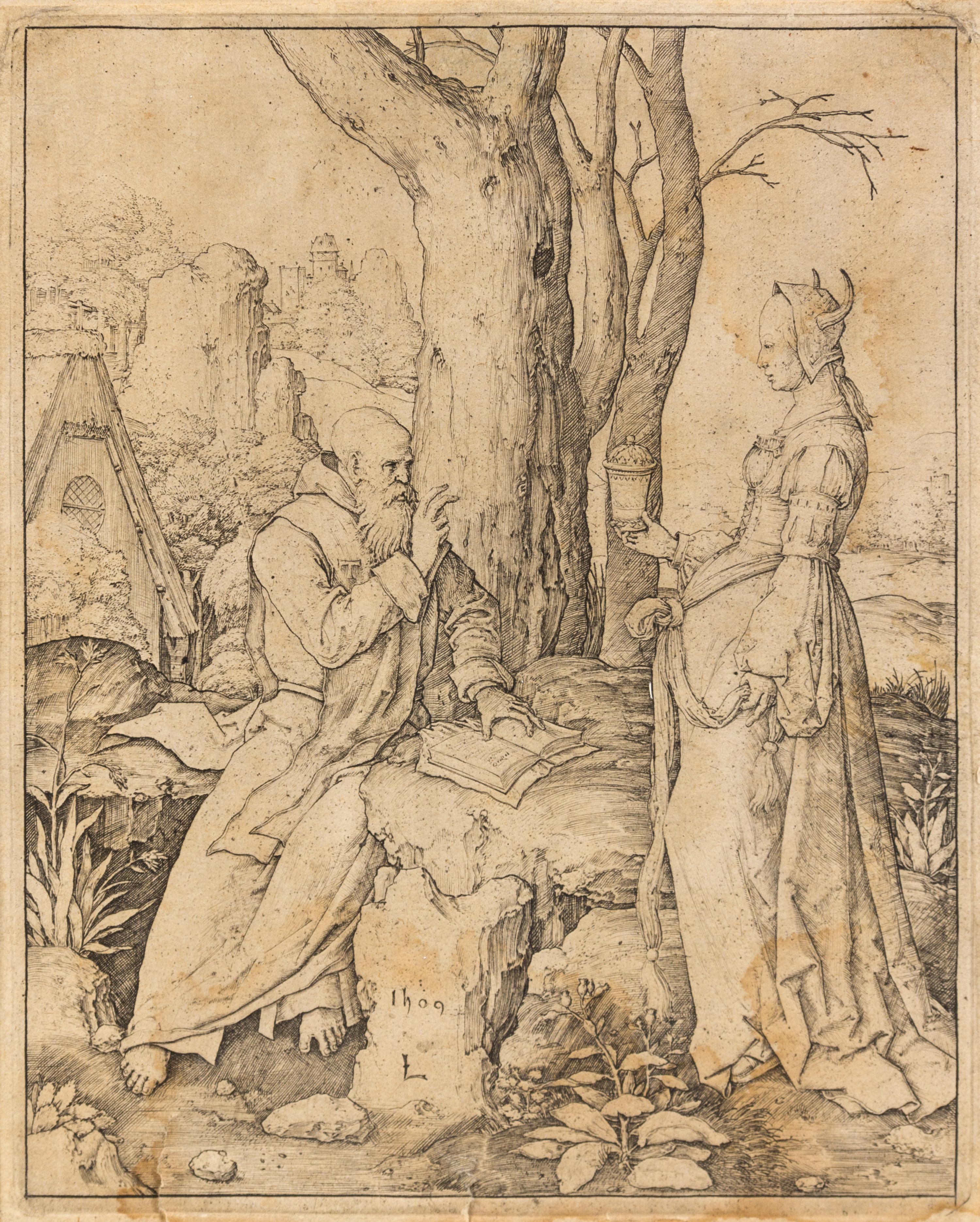 Lucas van Leyden, (Dutch, 1494-1533), Cain Killing Abel, 1529; The Temptation of Saint Anthony, 1509; Mary Magdalen in the Desert, c. 1