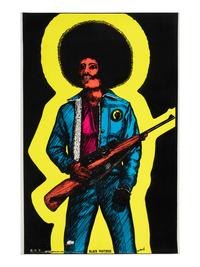 [BLACK POWER]. A group of 9 Black Power blacklight/Day-Glo posters, incl. velvet example.