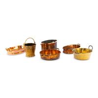A Group of Seven Brass and Copper Articles