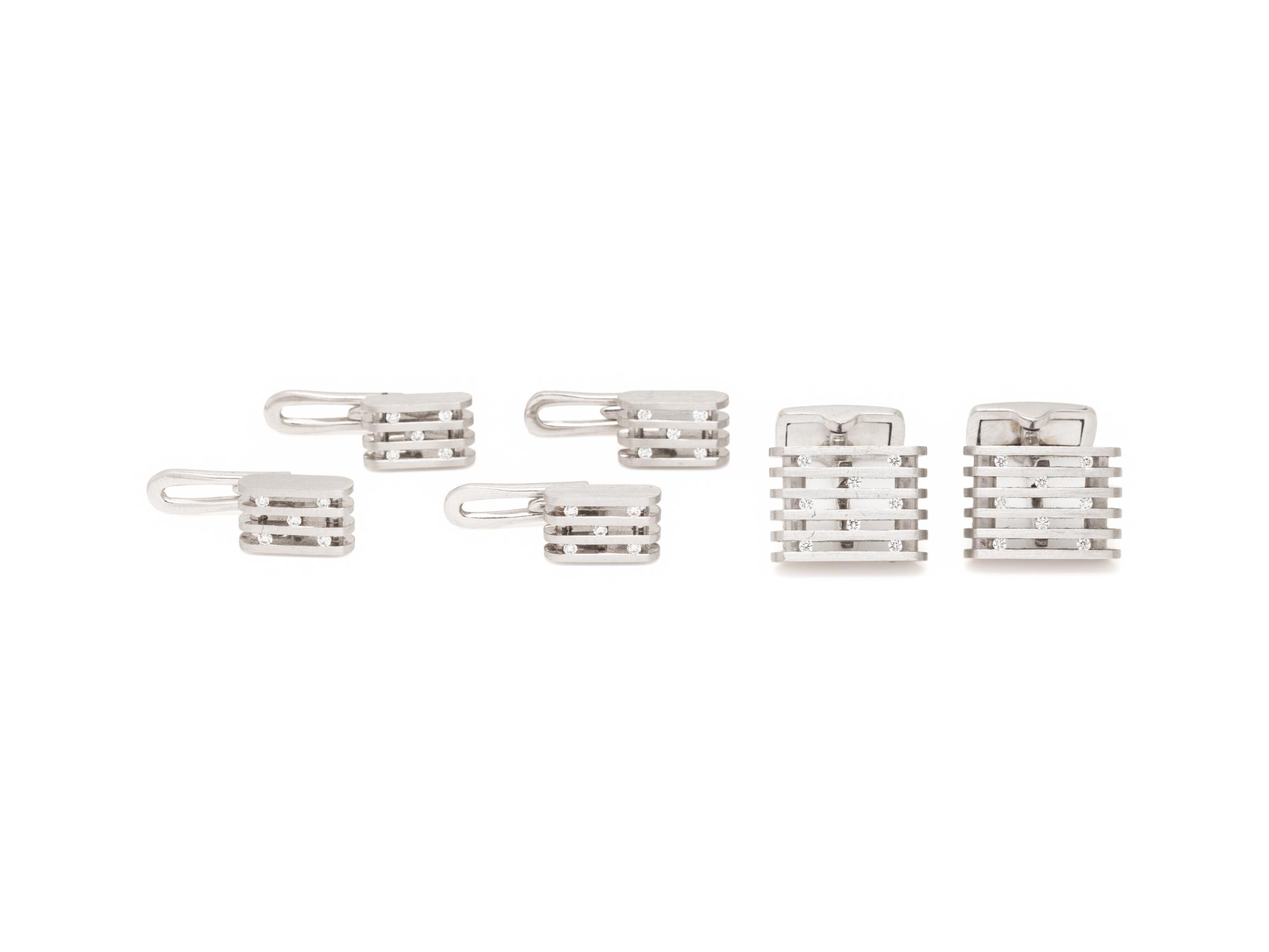 WHITE GOLD AND DIAMOND DRESS SET