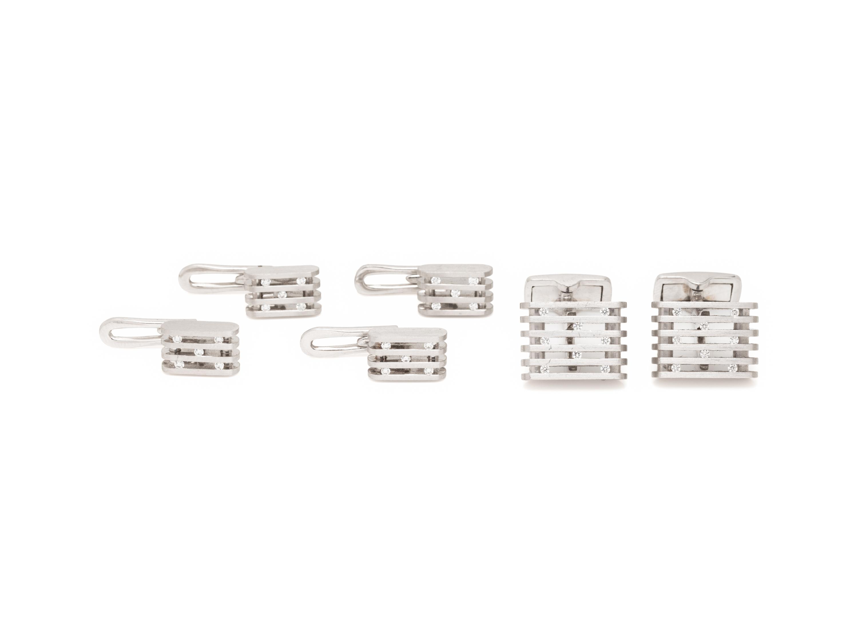 WHITE GOLD AND DIAMOND DRESS SET