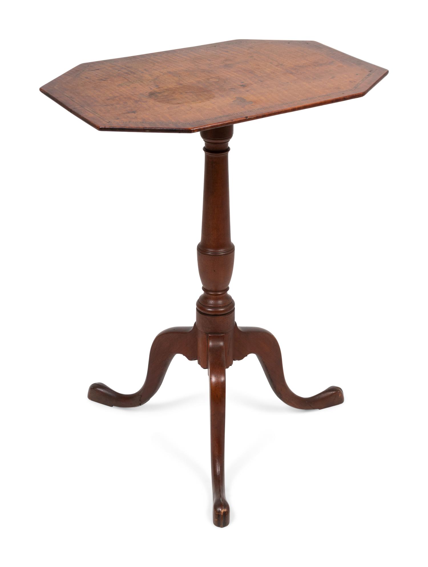 A Federal Maple Candle Stand