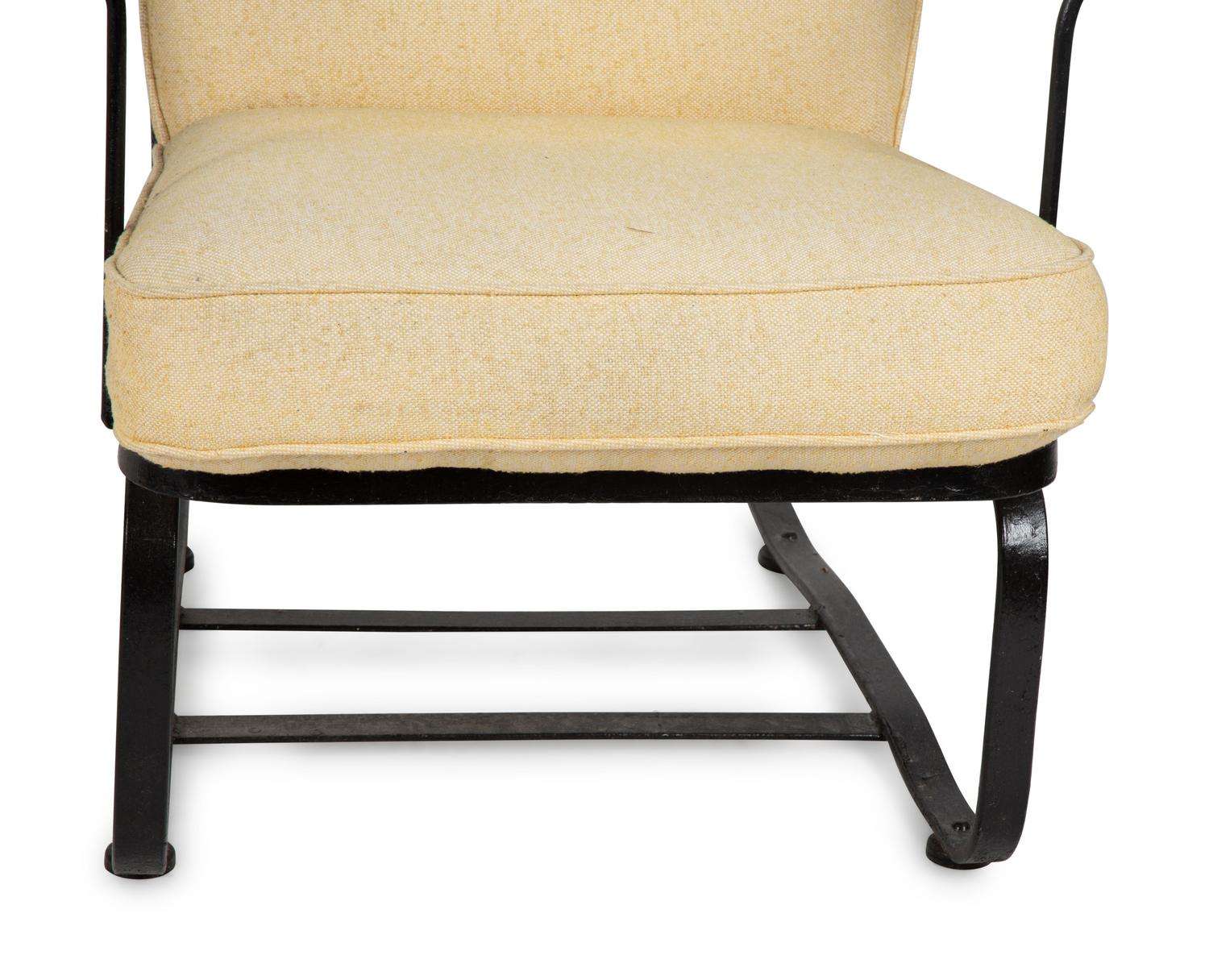 A Pair of Salterini Wrought Iron Armchairs