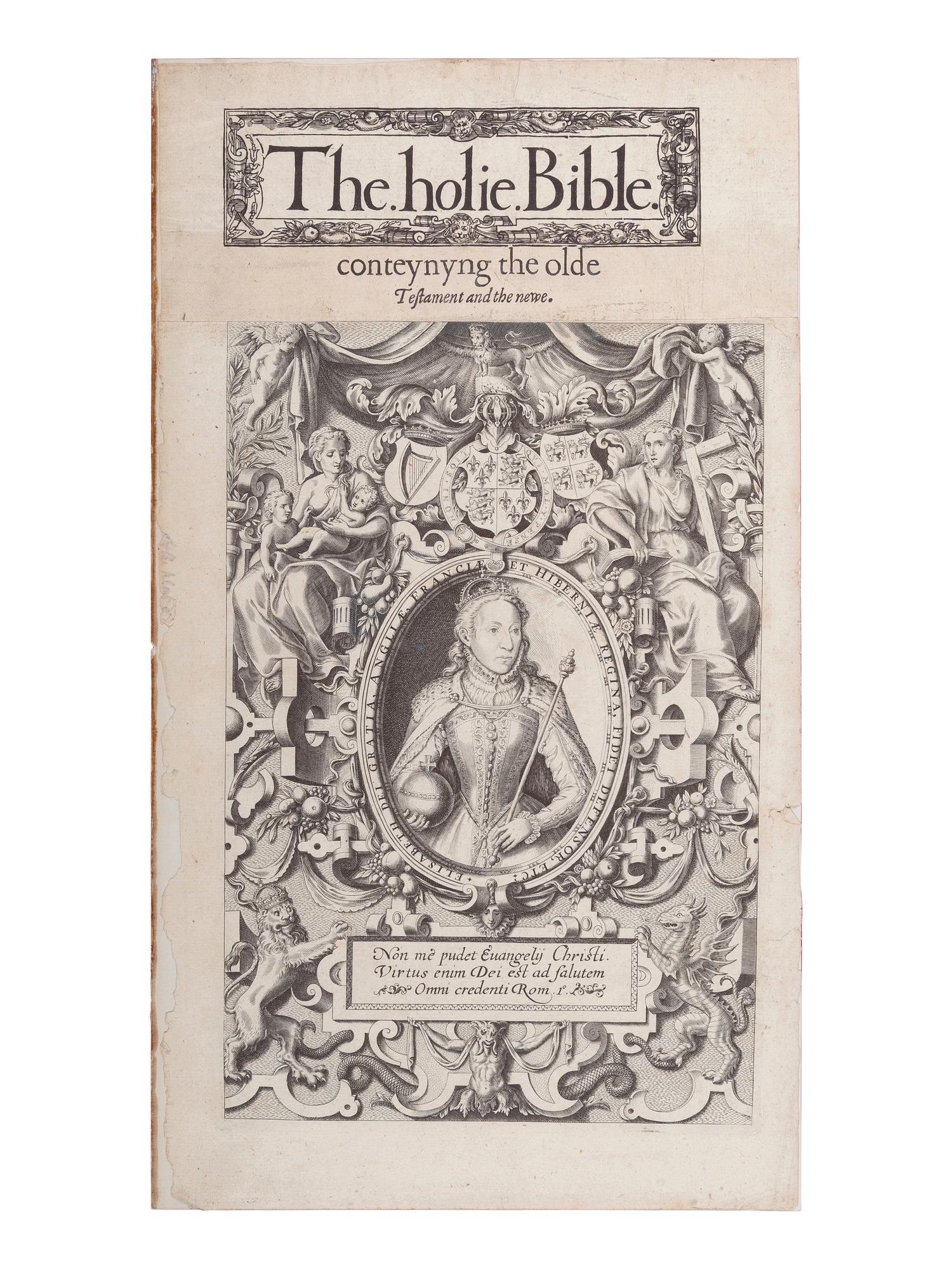 [BIBLE LEAVES - ENGLISH - 16TH CENTURY]. A group of 9 Bible leaves in English, comprising: