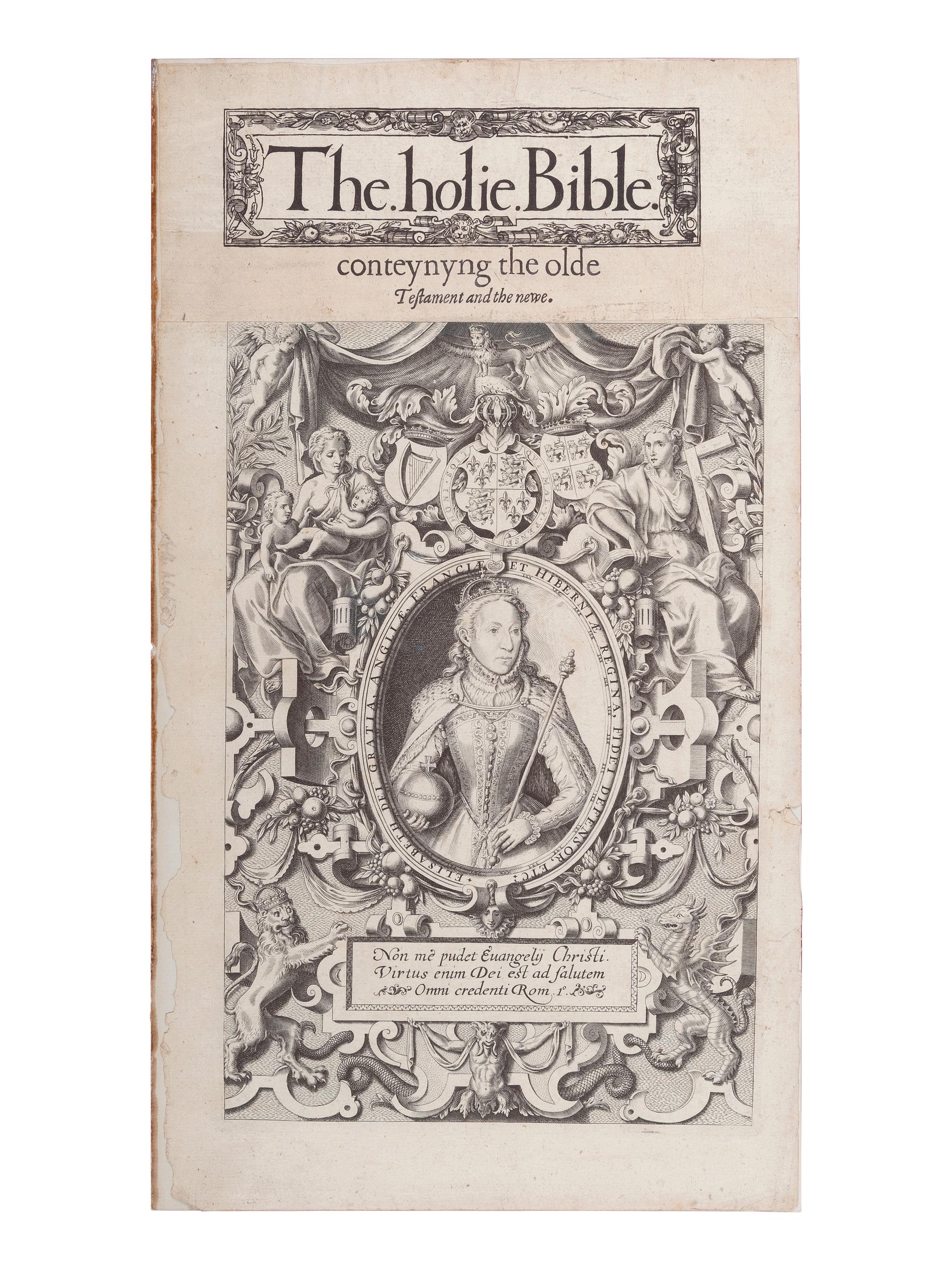 [BIBLE LEAVES - ENGLISH - 16TH CENTURY]. A group of 9 Bible leaves in English, comprising:
