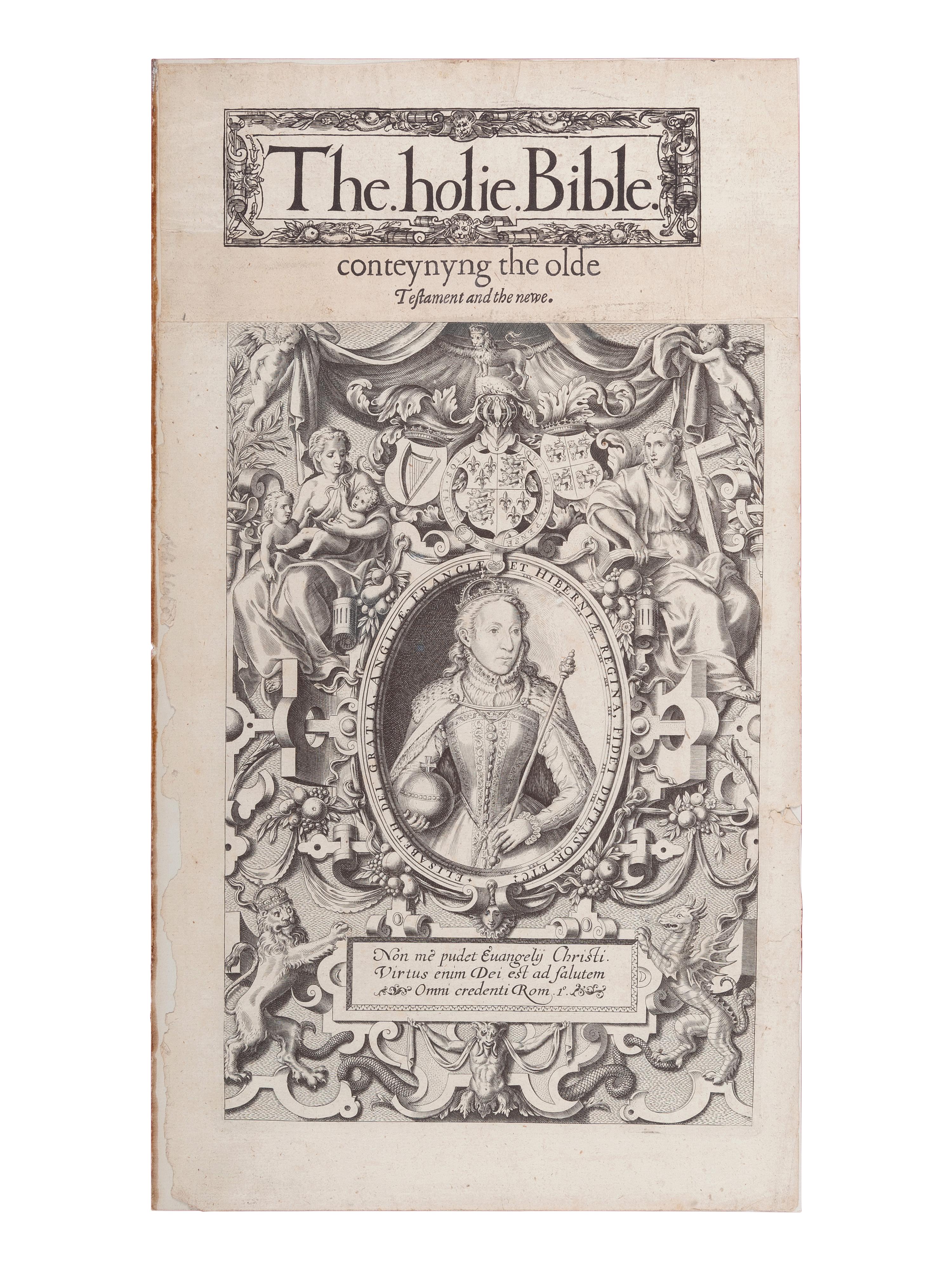 [BIBLE LEAVES - ENGLISH - 16TH CENTURY]. A group of 9 Bible leaves in English, comprising: