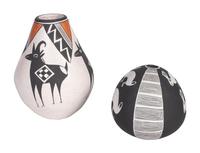 Pottery Vases, Decorated with Rabbits and Bighorn Sheep