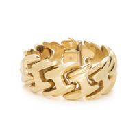 YELLOW GOLD HOLLOW FANCY LINK BRACELET