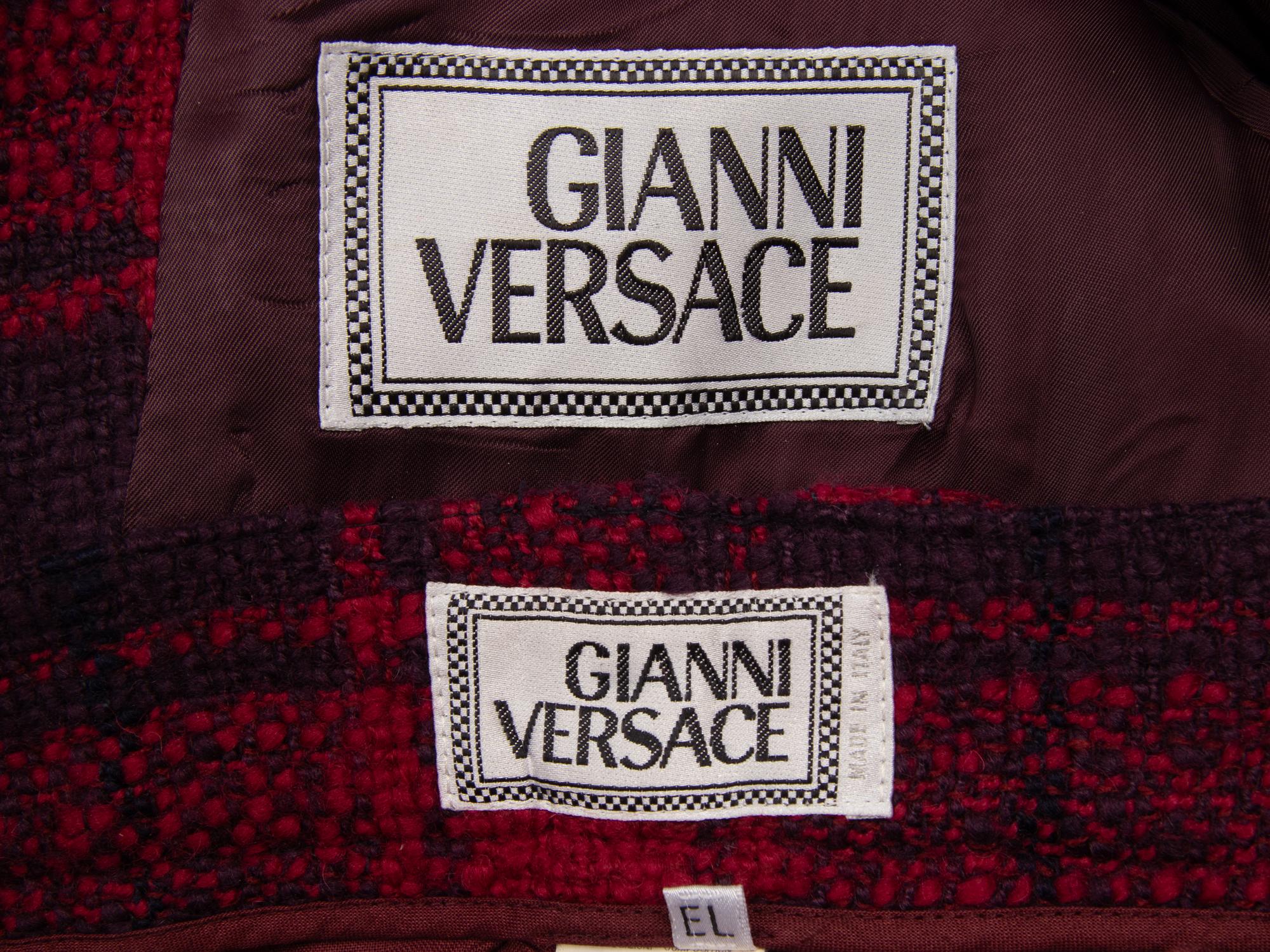 Gianni Versace, Wool Plaid Tweed Suit