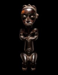 A Fang Wood Standing Figure