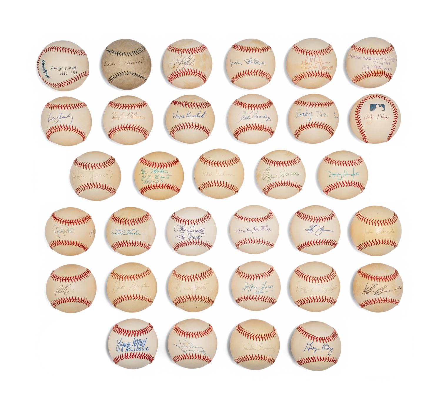Bases Loaded Signed Autograph Baseball Group No. 50