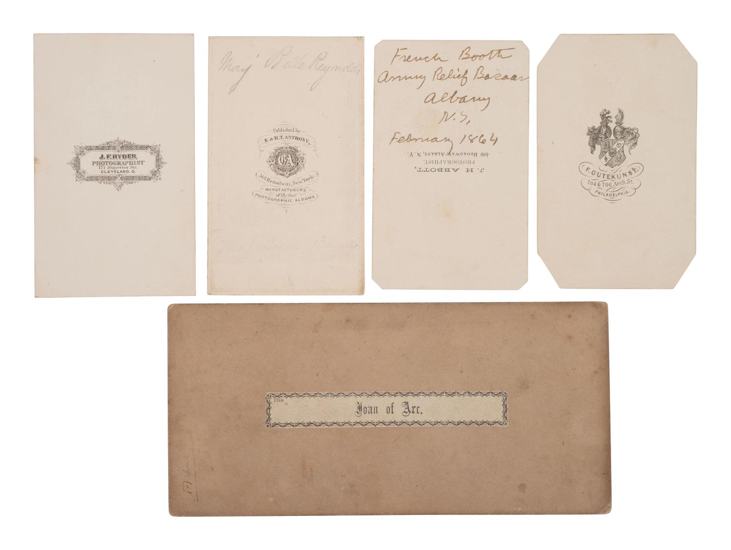 [CIVIL WAR]. Women for the Union. A group of images ft. female figures incl. Major Belle Reynolds, Pauline Cushman, and others.