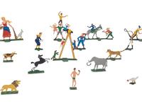 A Collection of Forty British Painted Metal Figures