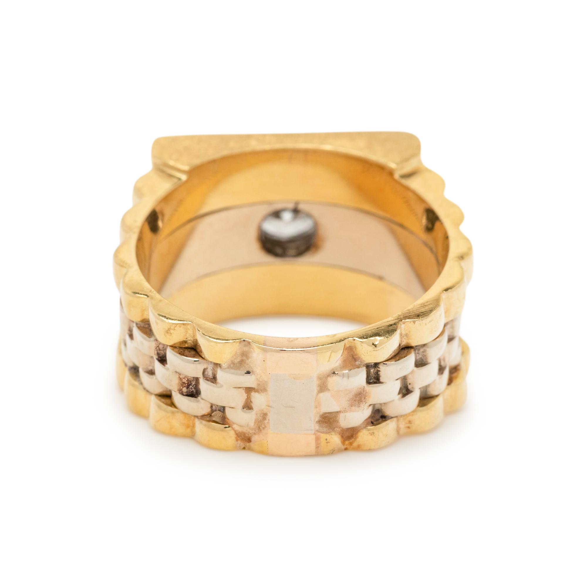 BICOLOR GOLD AND DIAMOND RING
