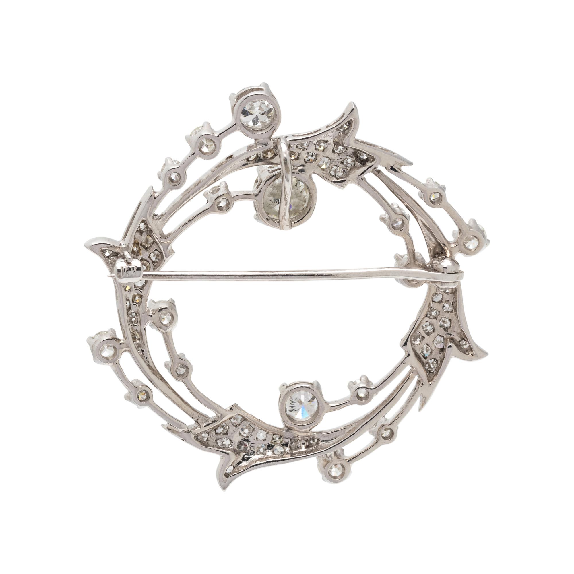DIAMOND CIRCLE BROOCH