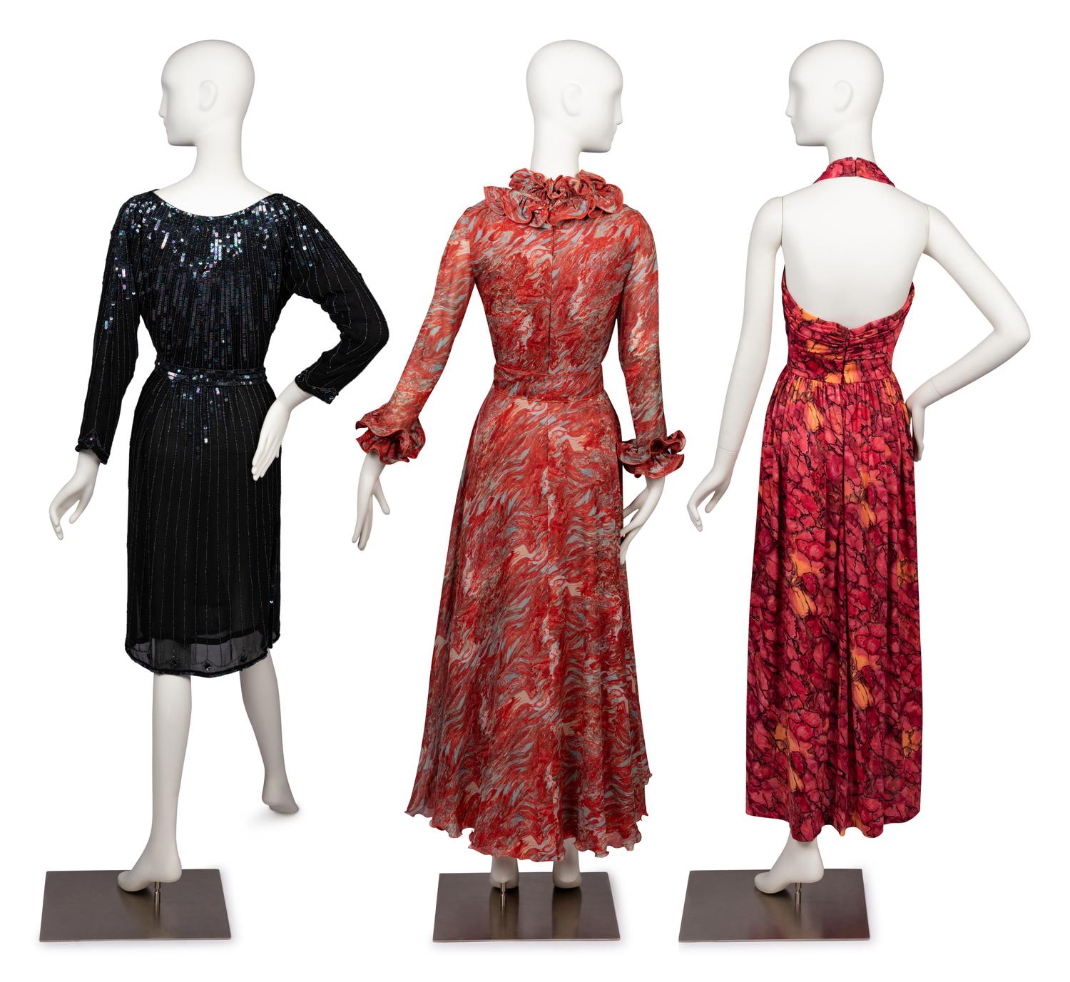 Three La Mendola Dresses and Press / Photo Archive, 1960-80s