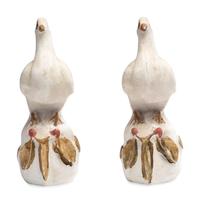A Pair of American Chalkware Doves
