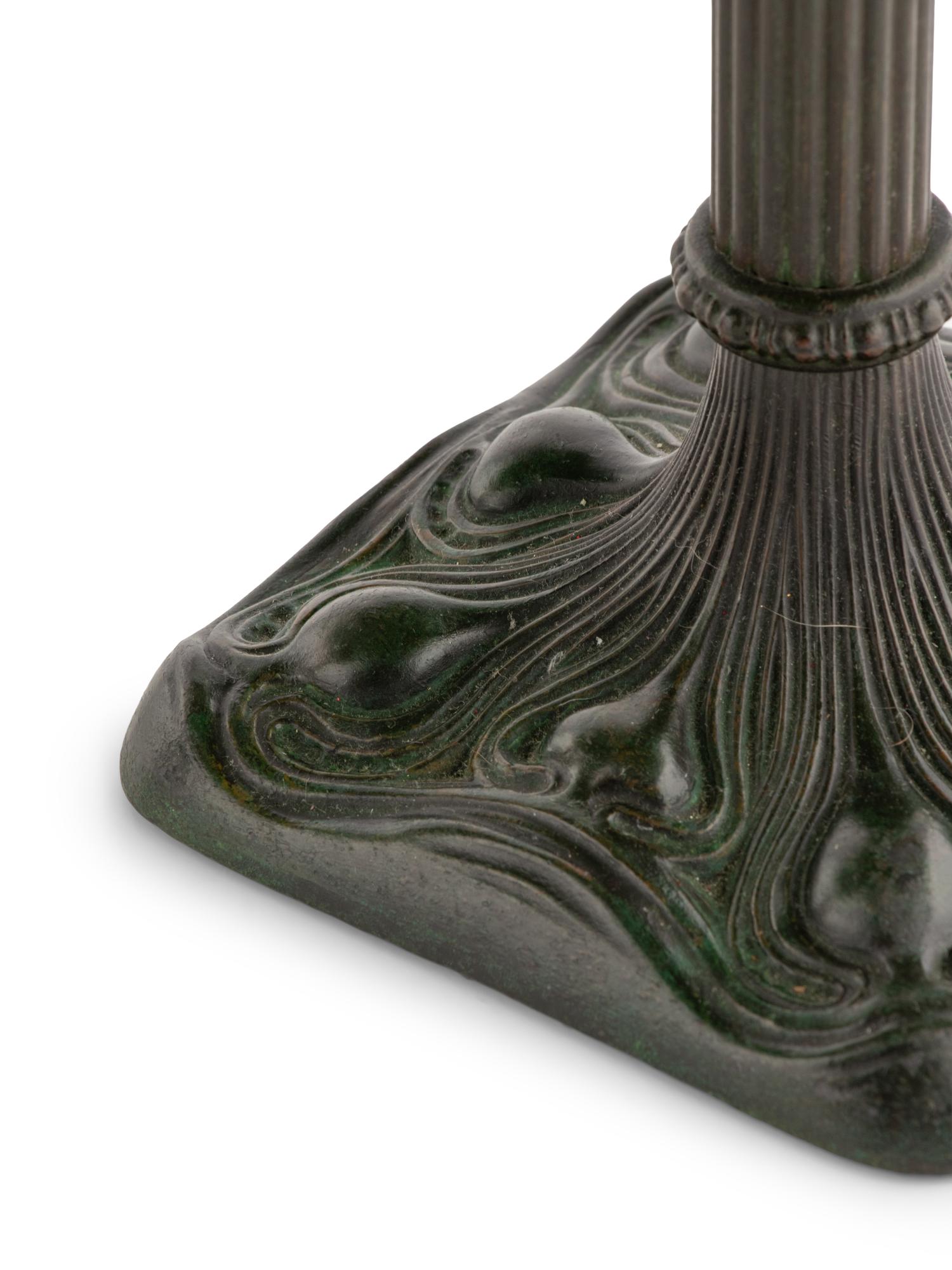 Two American Leaded Glass Lamps