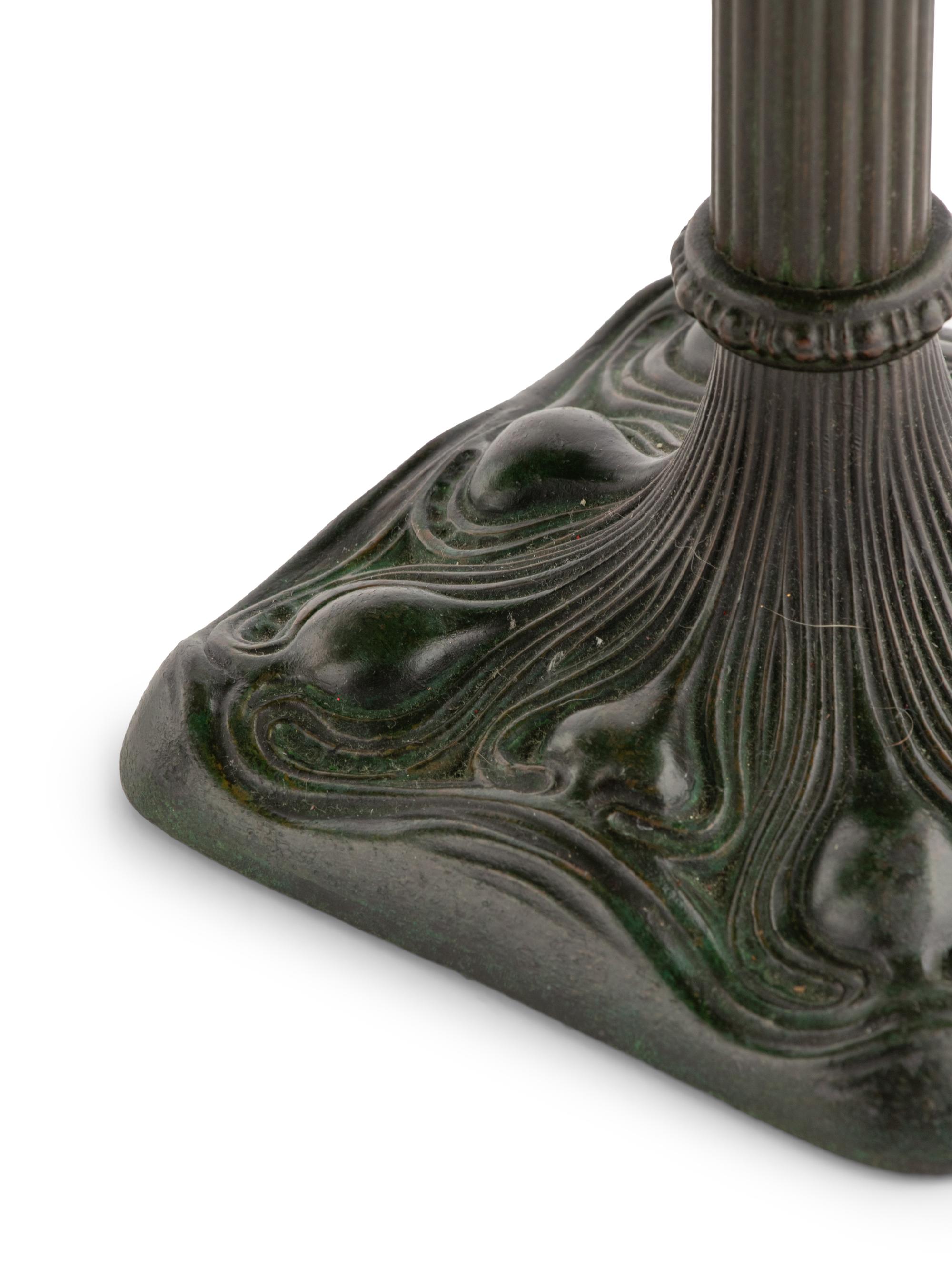 Two American Leaded Glass Lamps