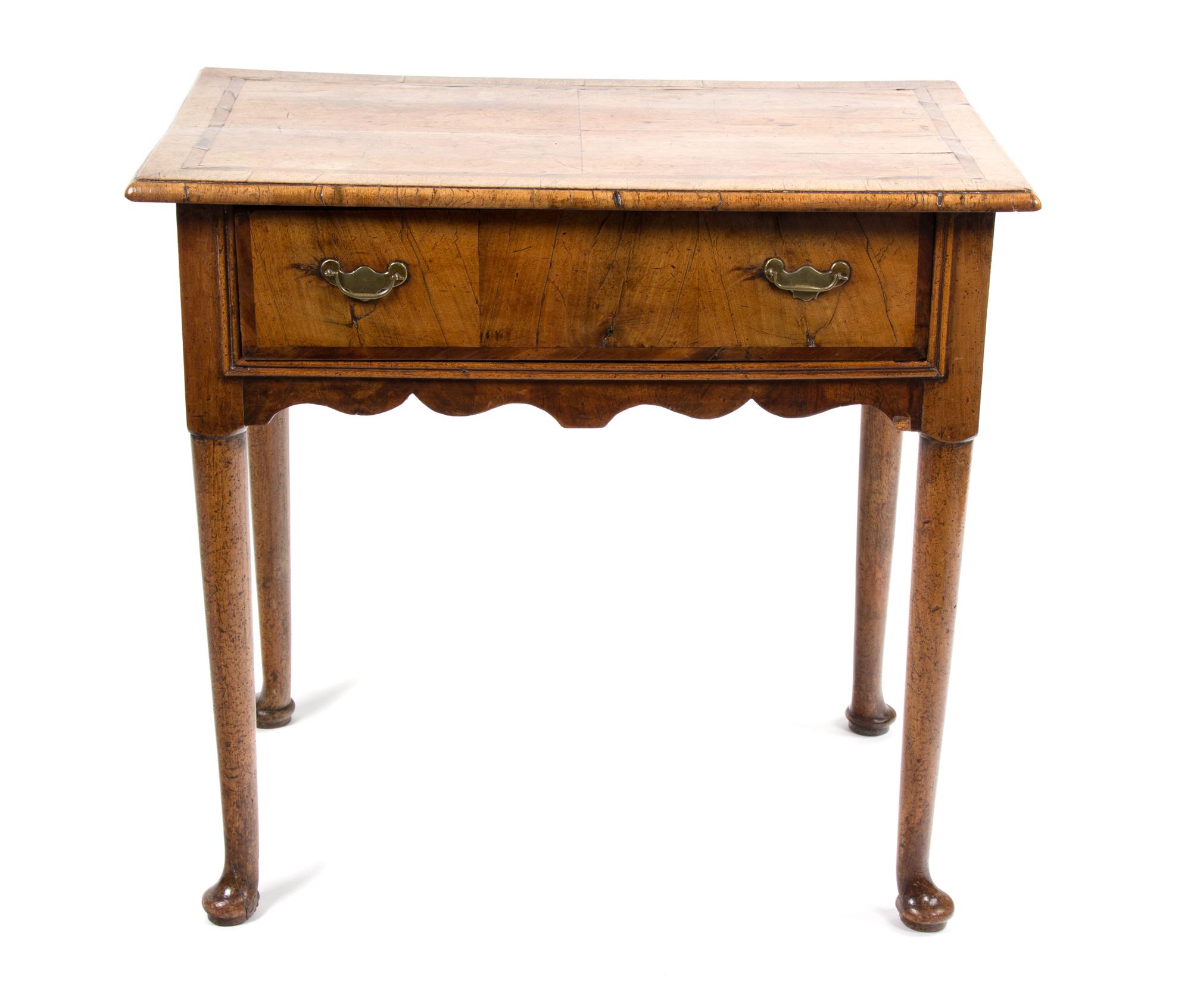 A George II Style Walnut Lowboy Height 20 x width 31 x depth 28 1/2 inches. — 18TH CENTURY