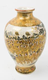 A Satsuma Porcelain Vase Height 15 inches. — 19TH CENTURY