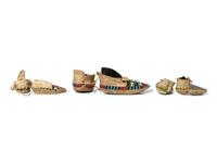 Plains Child's Beaded Hide Moccasins