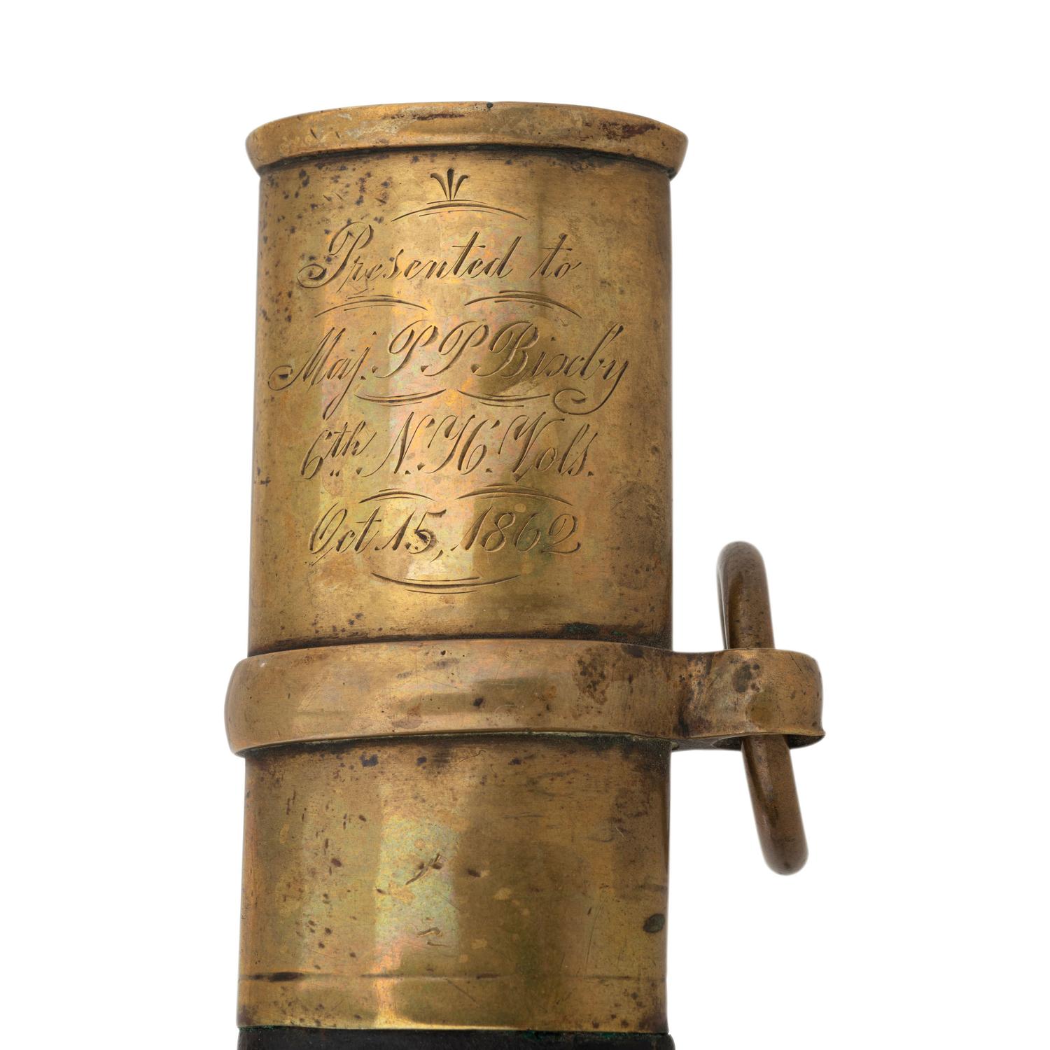 Model 1850 Foot Officer's Sword of Major (Colonel) P.P. Bixby - 6th NH Volunteers - POW and WIA at Petersburg, with Engraved Flask and CDV