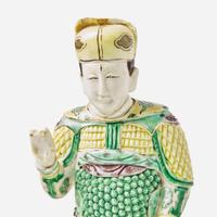 Two Chinese famille verte figures 素三彩瓷塑兩件 Kangxi period ? ??