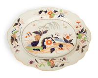 An English Porcelain Imari Style Platter — 19TH CENTURY