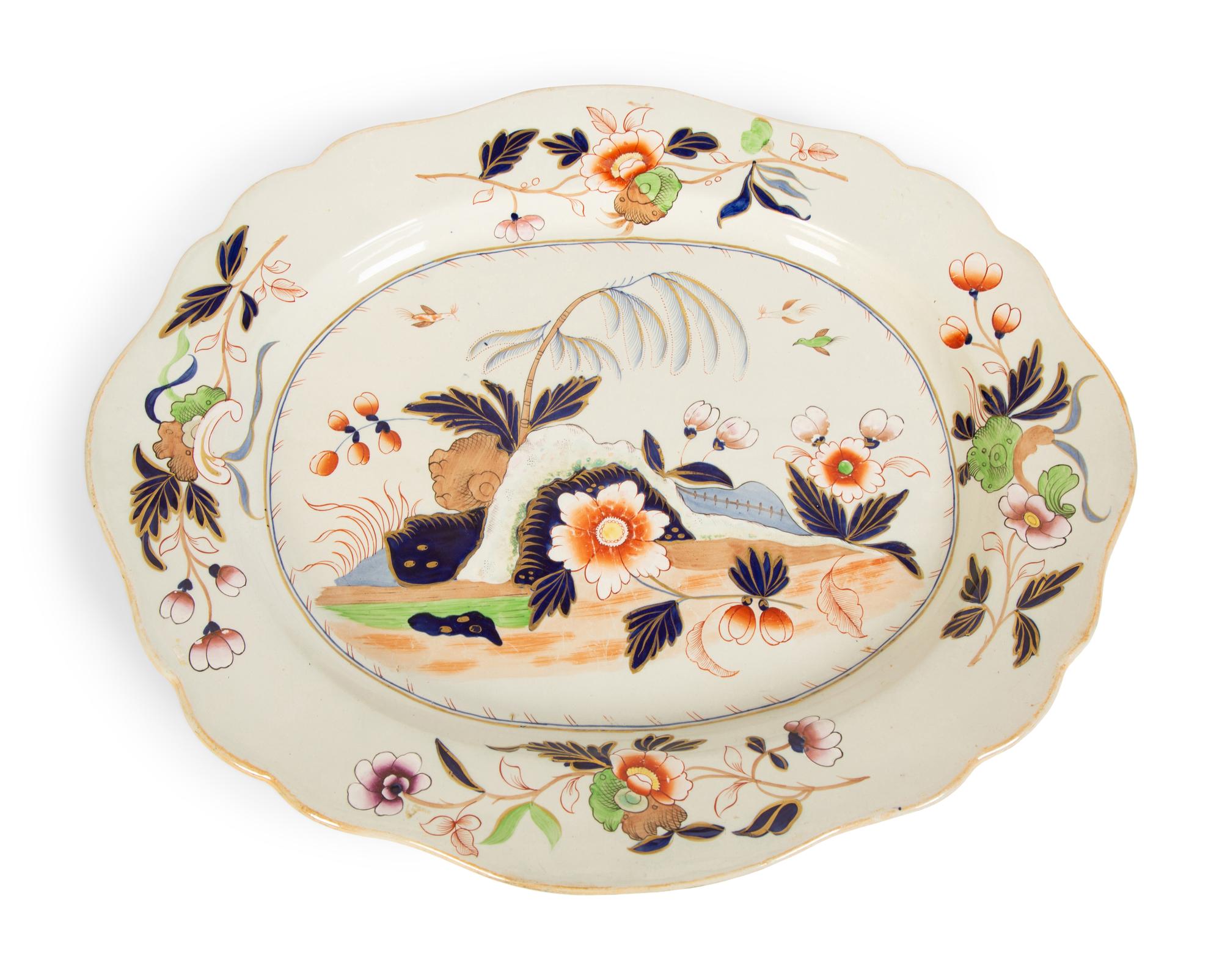 An English Porcelain Imari Style Platter — 19TH CENTURY