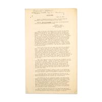 [Roosevelt, Franklin D.] Mimeographed Typescript Press Copy of the First Fireside Chat