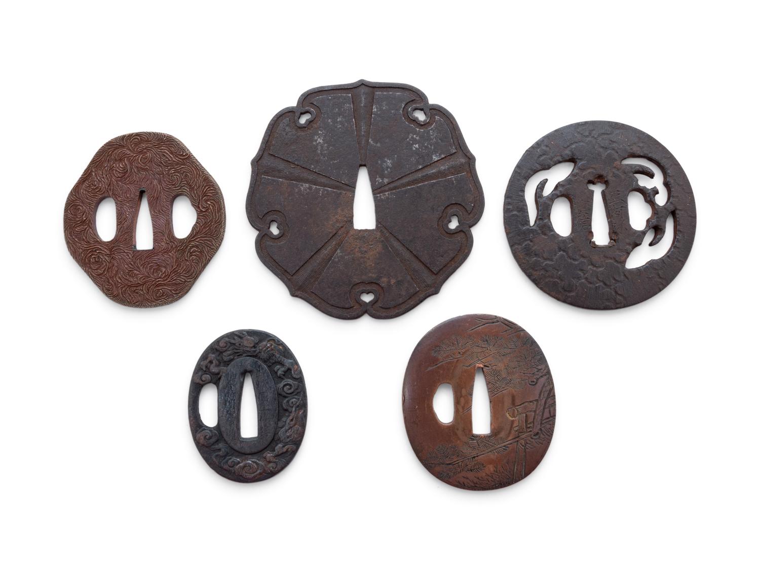 Five Japanese Tsuba