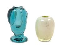 Two Paperweight Vases