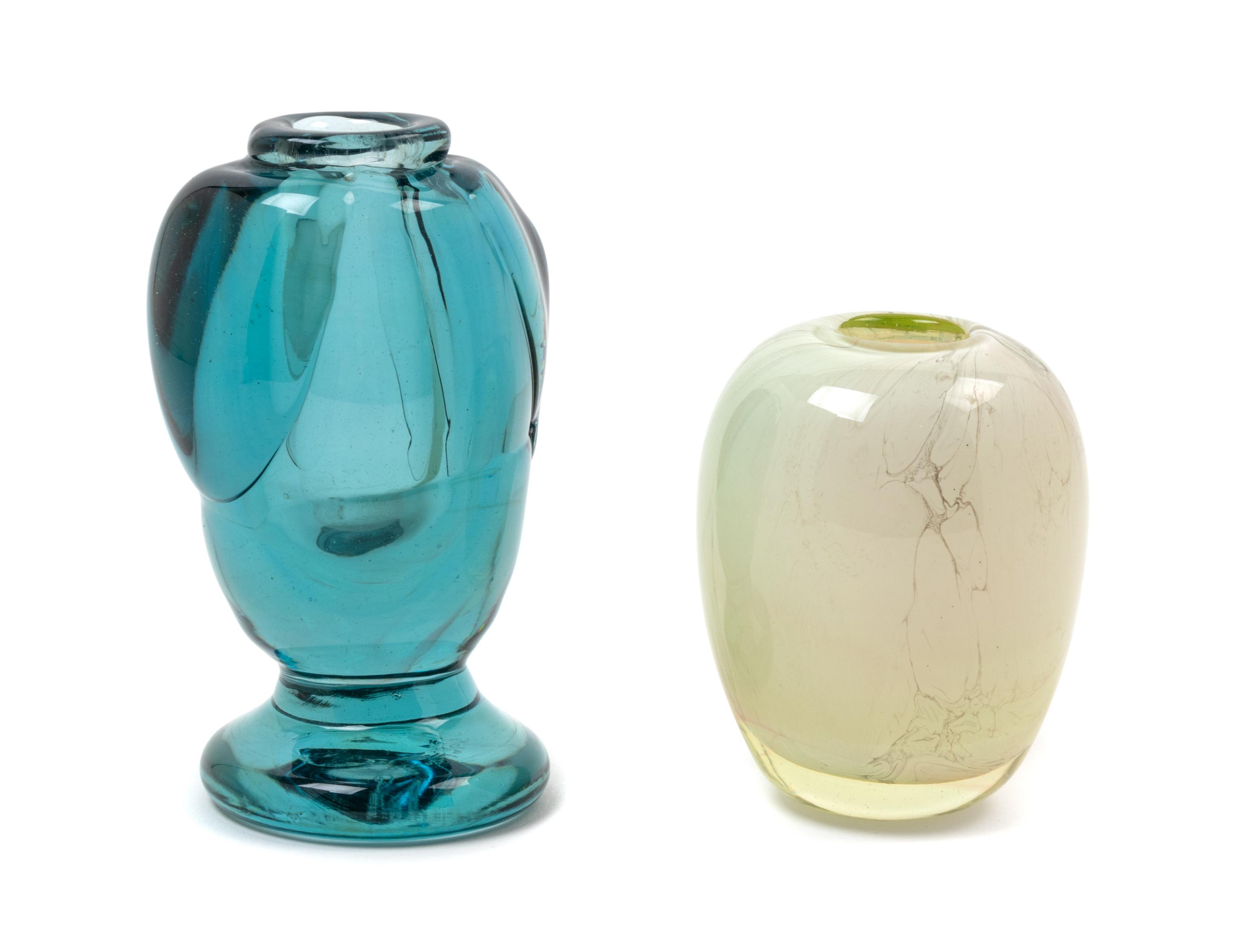 Two Paperweight Vases