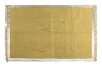 An Embroidered Silk and Lace Bedspread
