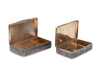 Two Russian Niello Silver Snuff Boxes